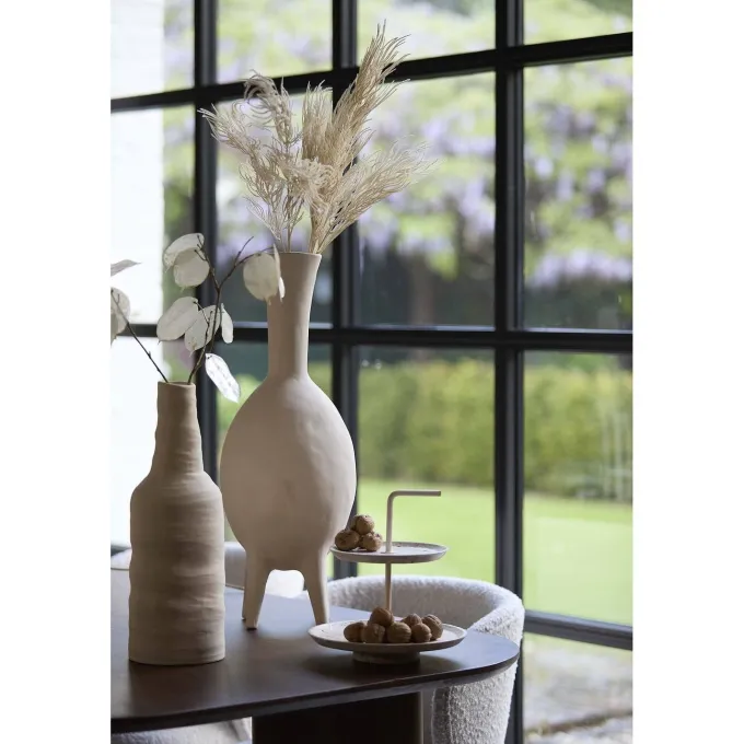 Light en Living Vaas deco Ø14,5x42 cm SESTO keramiek mat crème