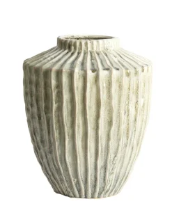 Light en Living Vaas deco Ø32X40 cm TALEA keramiek olijfgroen-creme