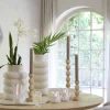Light en Living Vaas deco Ø23X32,5 cm TRIORA keramiek mat creme
