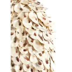 Light en Living Vaas deco Ø33x35 cm UBATE bamboe+schelp crème+bruin