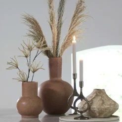 Light en Living Vaas deco Ø28,5x42 cm ULLOA keramiek mat terra van Light & Living