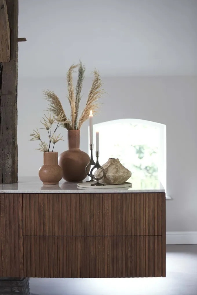 Light en Living Vaas deco Ø28,5x42 cm ULLOA keramiek mat terra van Light & Living