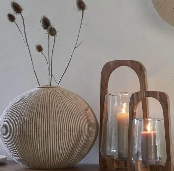 Light en Living Vaas deco Ø35x26,5 cm VALERIE licht bruin