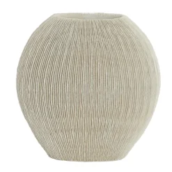 Light en Living Vaas deco 41x13x39,5 cm BUBIO crème