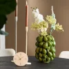 Light en Living Vaas deco 23,5x23x32,5 cm NATALIA keramiek donker groen