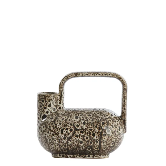 Light en Living Vaas deco 25x14x24 cm SERRES keramiek crème+zwart