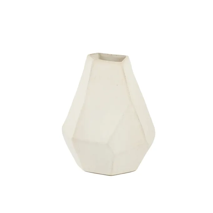 Light en Living Vaas deco 25x21x30,5 cm POVINA keramiek crème
