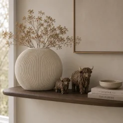 Light en Living Vaas deco 50x15x50 cm BUBIO creme