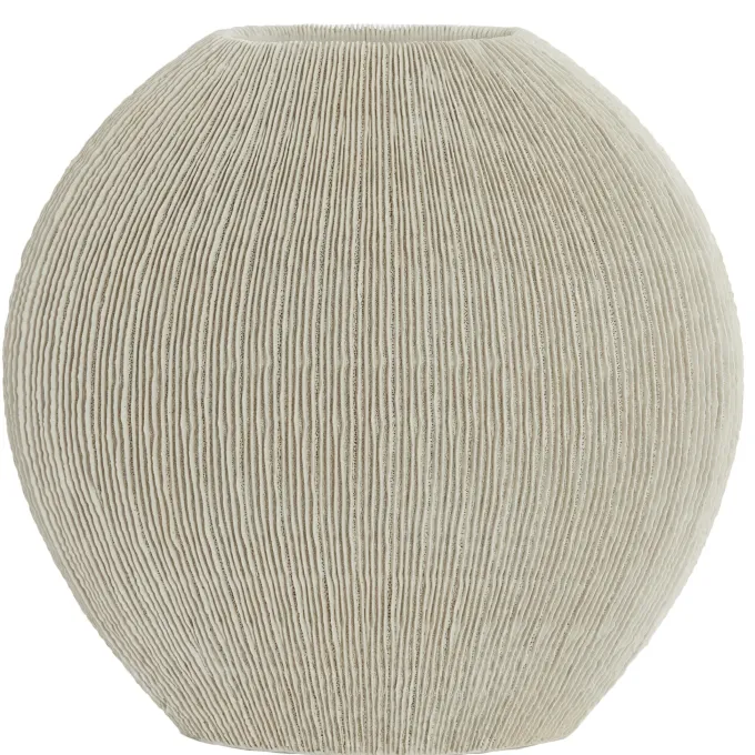 Light en Living Vaas deco 50x15x50 cm BUBIO creme