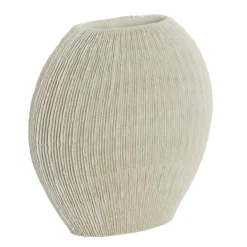 Light en Living Vaas deco 30x13x31,5 cm BUBIO crème