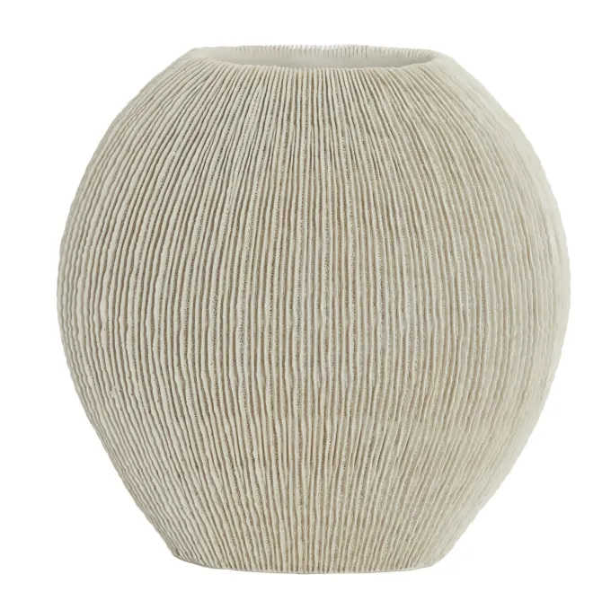 Light en Living Vaas deco 30x13x31,5 cm BUBIO crème