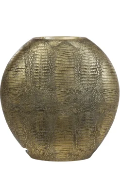 Light en Living Vaas deco 50x15x50 cm SKELD antiek brons