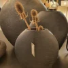 Light en Living Vaas deco 39x11x40 cm SKELD mat zwart van Light & Living