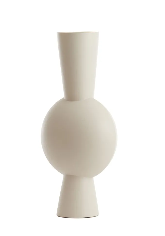 Light en Living Vaas deco 31x20x60 cm KAVANDU licht crème