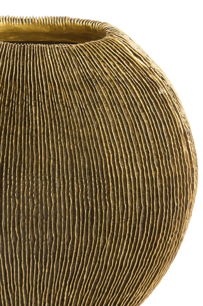 Light en Living Vaas deco 30x11x30,5 cm BUBIO antiek brons