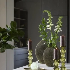 Light en Living Vaas deco 50x15x50 cm BUBIO antiek brons