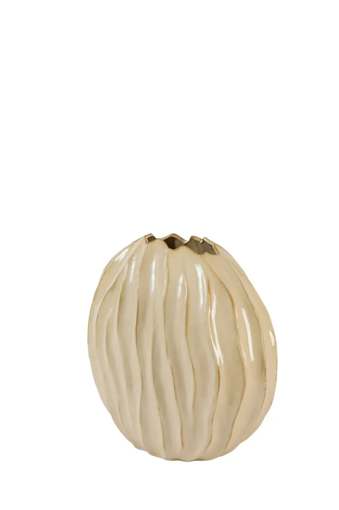 Light en Living Vaas deco 41x20x42 cm PODURI keramiek licht bruin