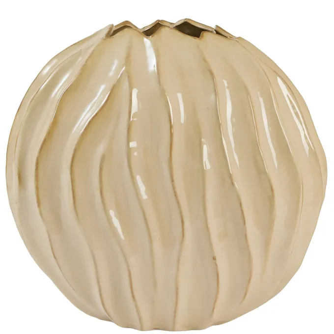 Light en Living Vaas deco 41x20x42 cm PODURI keramiek licht bruin