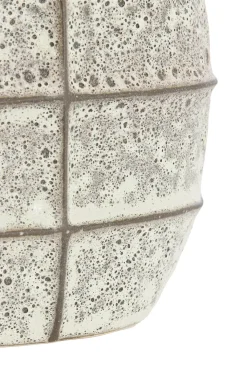 Light en Living Vaas deco 25x12,5x28 cm MANTU keramiek mat donkerbruin+creme