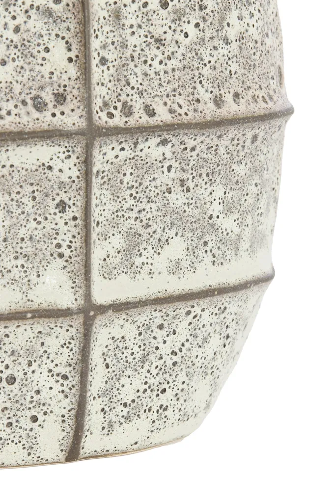 Light en Living Vaas deco 25x12,5x28 cm MANTU keramiek mat donkerbruin+creme