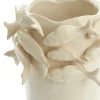 Light en Living Vaas deco 29X28,5X27 cm FISH keramiek creme