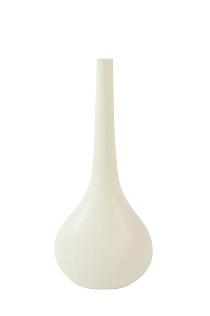 Light en Living Vaas deco 24,5x16,5x55 cm LINETA wit