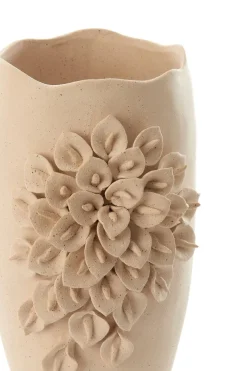 Light en Living Vaas deco 31,5X27X50 cm AMIATA keramiek mat crème