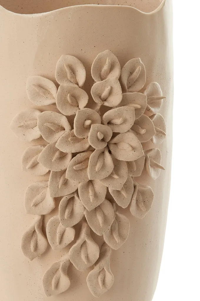 Light en Living Vaas deco 31,5X27X50 cm AMIATA keramiek mat crème