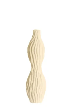 Light en Living Vaas deco 21,5x21x76 cm VANIA keramiek crème