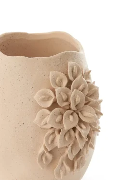 Light en Living Vaas deco 23X20,5X26 cm AMIATA keramiek mat crème