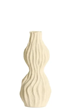 Light en Living Vaas deco 16,5x15,5x39 cm VANIA keramiek crème