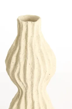 Light en Living Vaas deco 16,5x15,5x39 cm VANIA keramiek crème