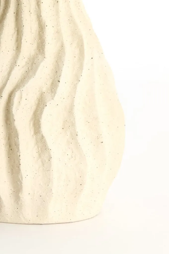 Light en Living Vaas deco 16,5x15,5x39 cm VANIA keramiek crème