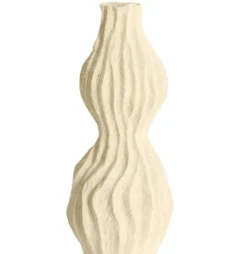 Light en Living Vaas deco 16,5x15,5x39 cm VANIA keramiek crème