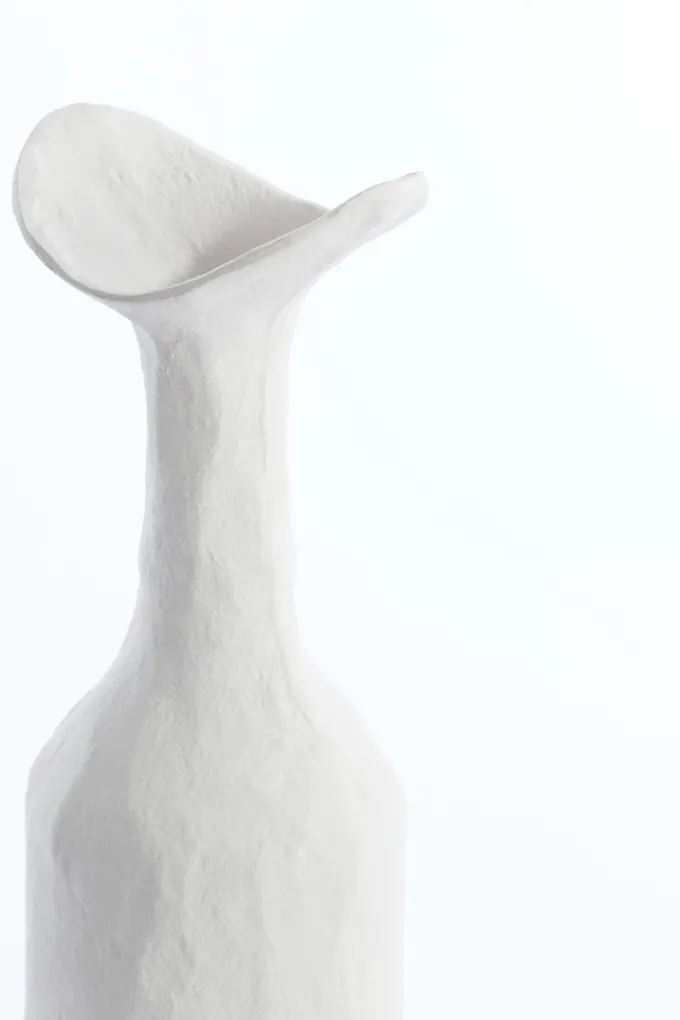 Light en Living Vaas deco 13x12,5x50 cm TEODORA crème