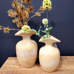 Light en Living Vaas deco 17x16x28 cm MARILLO keramiek light peach