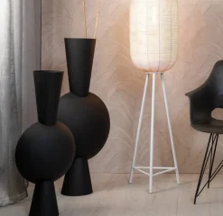 Light en Living Vaas KAVANDU mat zwart - Verkrijgbaar in 3 maten