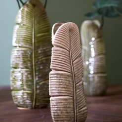 Light en Living Vaas LOU keramiek groen - 19 x 11 x 46,5 cm van Light & Living