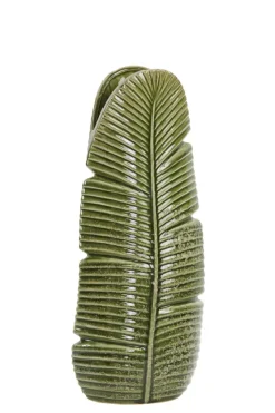 Light en Living Vaas LOU keramiek groen - 19 x 11 x 46,5 cm van Light & Living