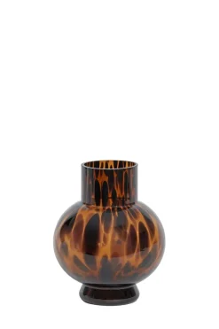 Light en Living Vaas NARRA glas bruin-donker bruin - Ø17,5x31 cm