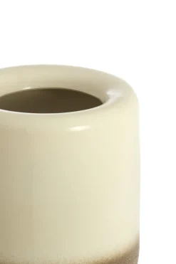 Light en Living Vaas / Pot deco Ø48,5x47,5 cm ISAURA keramiek crème + bruin
