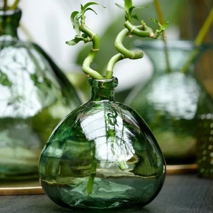 Light en Living Vaas Selores glas - Groen, bruin of bruin - zand