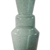 Light en Living Vaas TROSMU glas donker groen-goud Ø14,5x31,5 cm