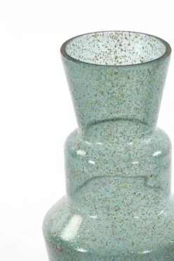 Light en Living Vaas TROSMU glas donker groen-goud Ø14,5x31,5 cm