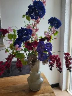 Light en Living Vaas TROSMU van glas in grijs-groen