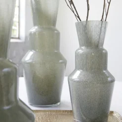 Light en Living Vaas TROSMU van glas in grijs-groen