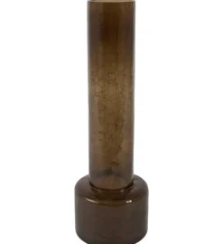 Light en Living Vaas Ø13,5x40,5 cm BORANDO glas donker bruin