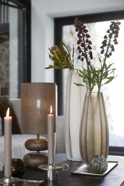 Light en Living Vaas Ø17,5x44,5 cm BRADLEY glas licht bruin