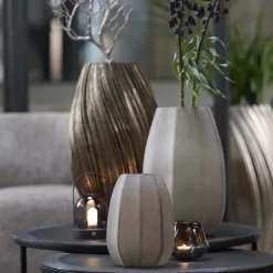 Light en Living Vaas Ø17x23,5 cm BRADLEY glas licht bruin