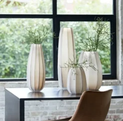 Light en Living Vaas Ø17x60 cm BRADLEY glas licht bruin